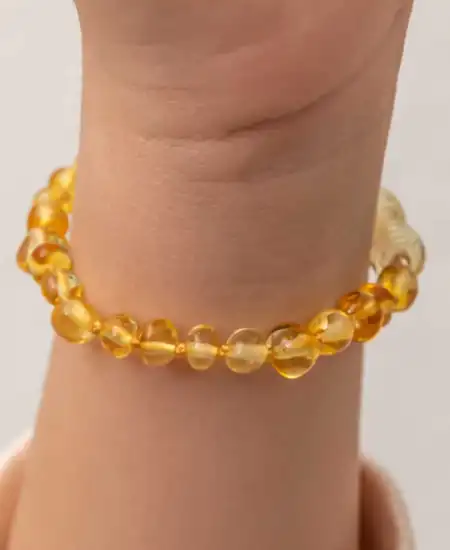 Bebek Damla Kehribar Bileklik