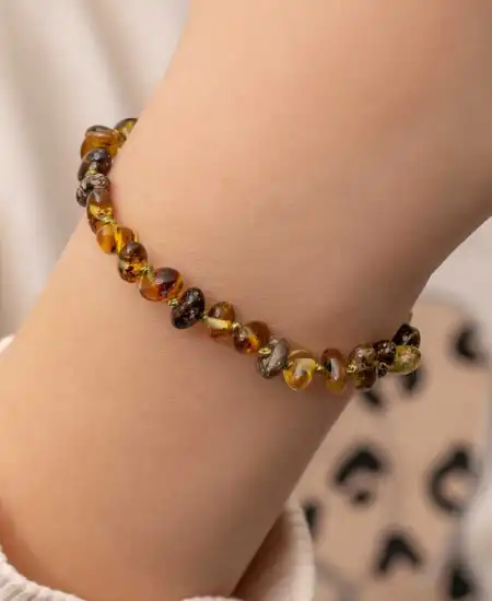 Bebek Damla Kehribar Bileklik