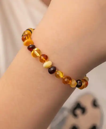 Bebek Damla Kehribar Bileklik