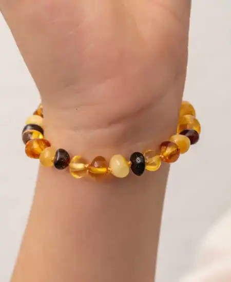 Bebek Damla Kehribar Bileklik