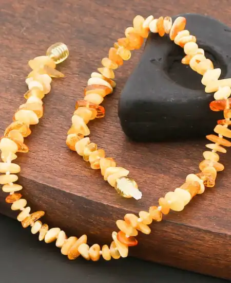 Bebek Damla Kehribar Diş Kolye