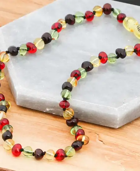 Bebek Damla Kehribar Diş Kolye