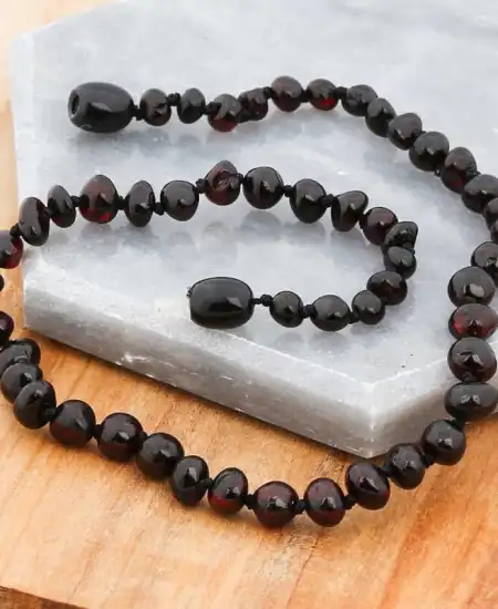 Bebek Damla Kehribar Diş Kolye