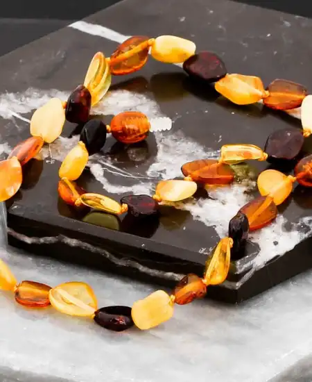 Bebek Damla Kehribar Diş Kolye