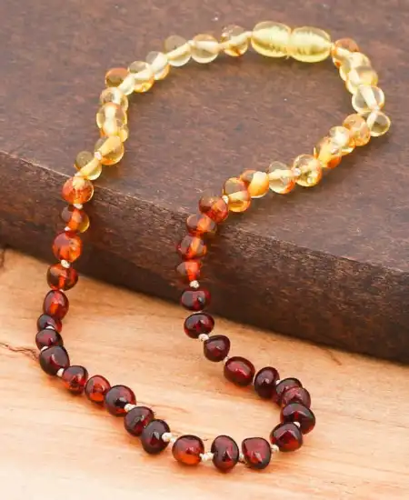 Bebek Damla Kehribar Diş Kolye