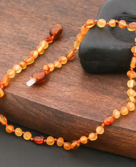 Bebek Damla Kehribar Diş Kolye