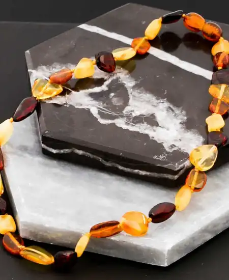 Bebek Damla Kehribar Diş Kolye