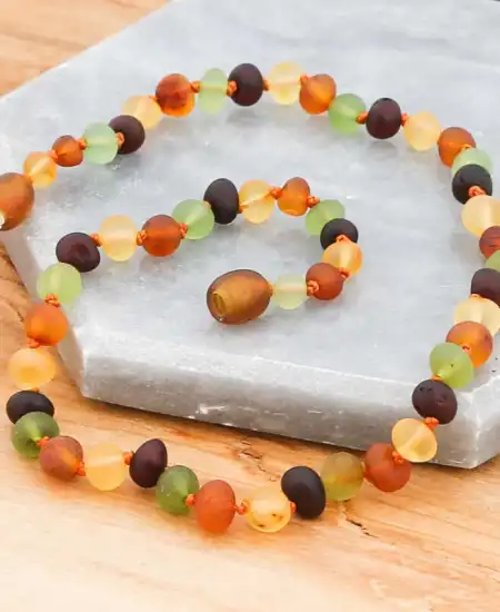 Bebek Damla Kehribar Diş Kolye