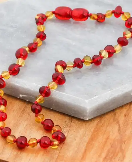 Bebek Damla Kehribar Diş Kolye