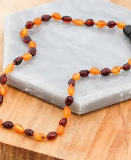 Bebek Damla Kehribar Diş Kolye