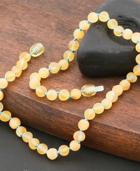 Bebek Damla Kehribar Diş Kolye