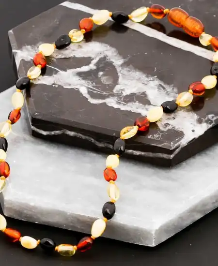 Bebek Damla Kehribar Diş Kolye