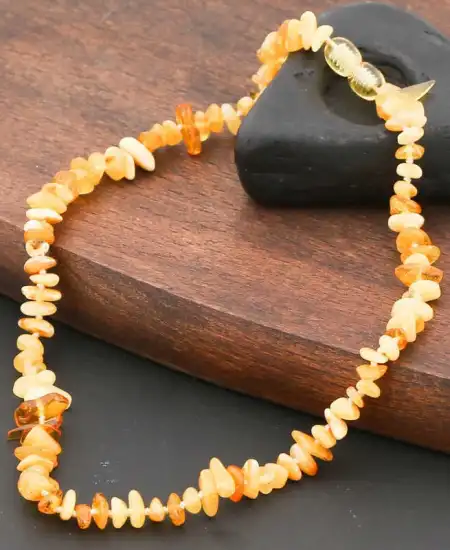 Bebek Damla Kehribar Diş Kolye