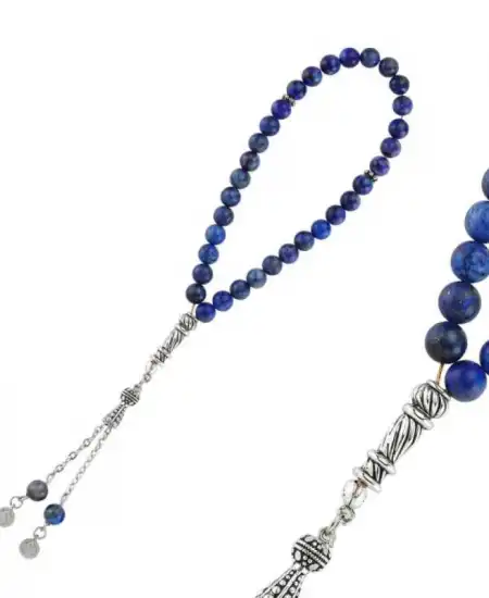 Doğaltaş Metal Püsküllü Lapis Taşı Tesbih