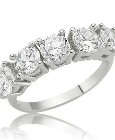 Gümüş 5 Taş Bayan Yüzük