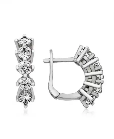 Gümüş 5 Taş Küpe