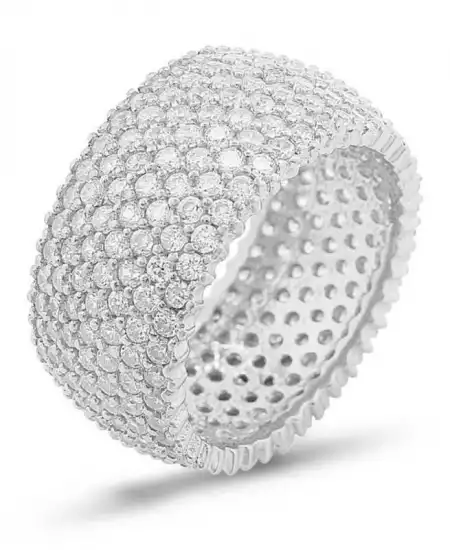 Gümüş 7 Sıra Tamtur Bayan Alyans Yüzük