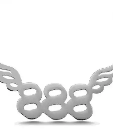 Gümüş 888 Melek Sayısı Kadın Kolye