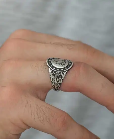Gümüş Adalet Terazisi Erkek Yüzük