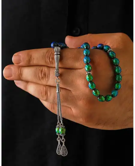 Gümüş Aksesuarlı His Taşı Tesbih