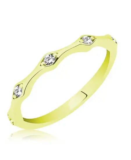 Gümüş Altın Beştaş Mekik Bayan Yüzük