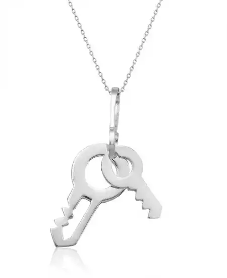 Gümüş Anahtar Bayan Kolye