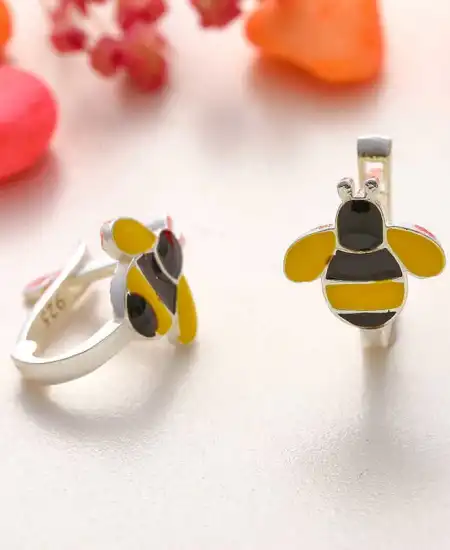 Gümüş Arı Çocuk Küpesi