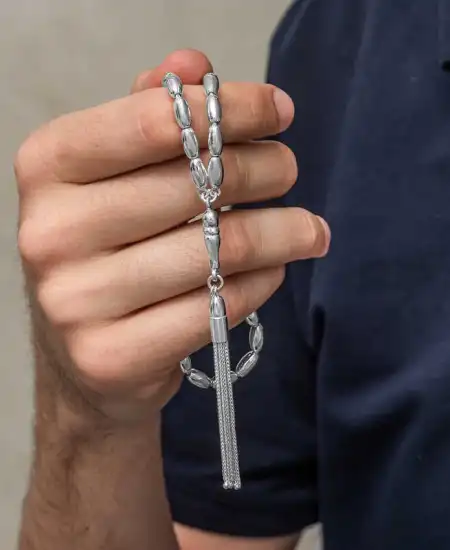 Gümüş Arpa Kesim Erkek Tesbih