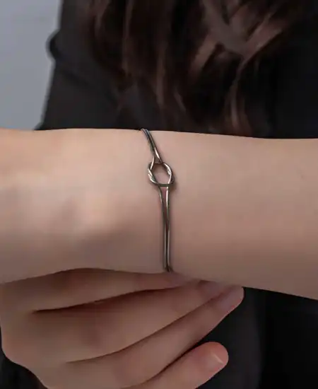 Gümüş Aşk Düğüm Kadın Bileklik