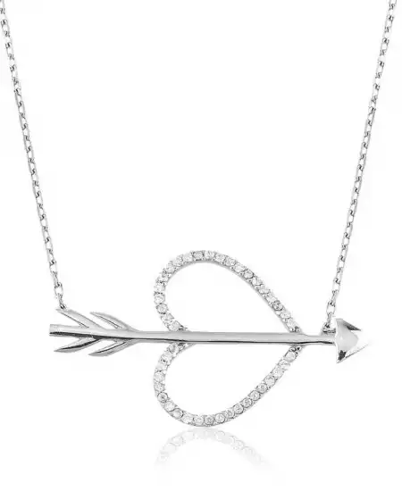 Gümüş Aşk Oku Bayan Kolye