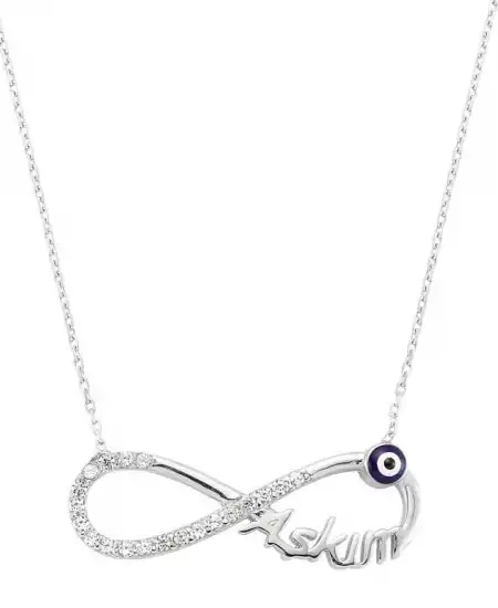 Gümüş Aşkım Sonsuzluk Bayan Kolye