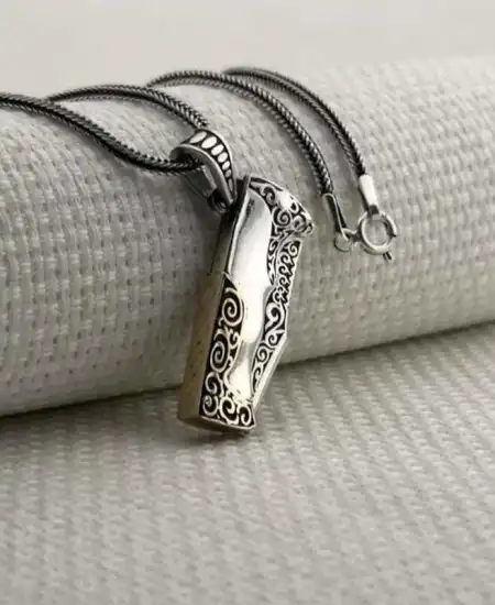 Gümüş Avcı Bıçağı Erkek Kolye