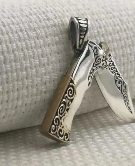 Gümüş Avcı Bıçağı Erkek Kolye Ucu