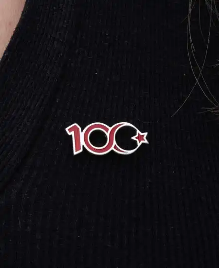 Gümüş Ay Yıldız 100.yıl Rozet