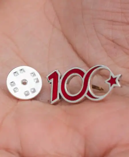 Gümüş Ay Yıldız 100.yıl Rozet