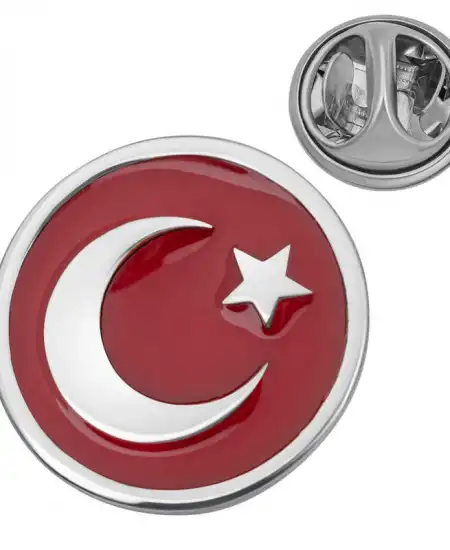 Gümüş Ay Yıldız Rozet