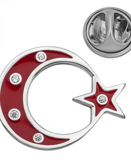 Gümüş Ay Yıldız Rozet