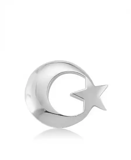 Gümüş Ay Yıldız Rozet