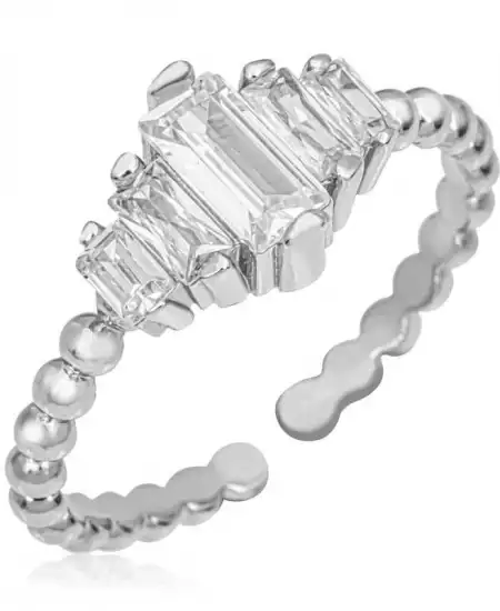 Gümüş Ayarlanabilir Baget Kadın Yüzük