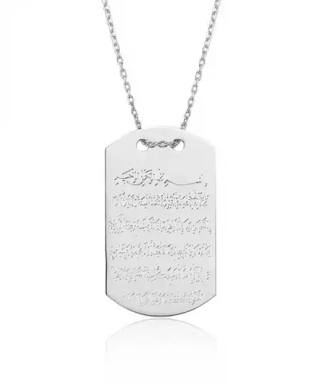 Gümüş Ayetel Kürsi Bayan Kolye