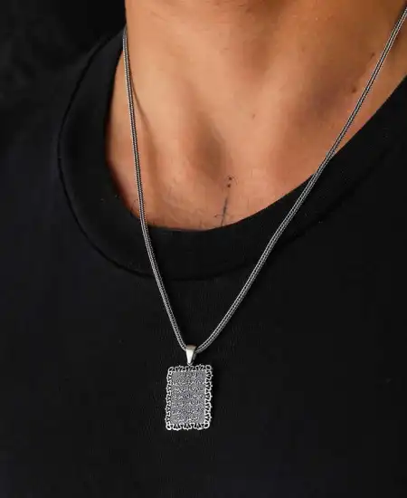 Gümüş Ayetel Kürsi Kolye