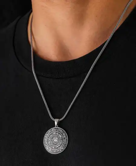 Gümüş Ayetel Kürsi Kolye