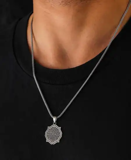 Gümüş Ayetel Kürsi Kolye