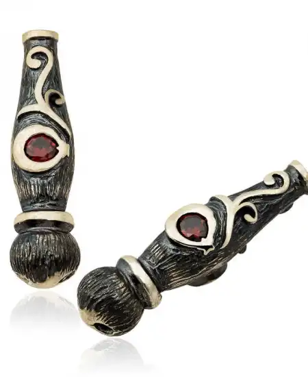 Gümüş Ayyıldız Motifli Tesbih İmamesi