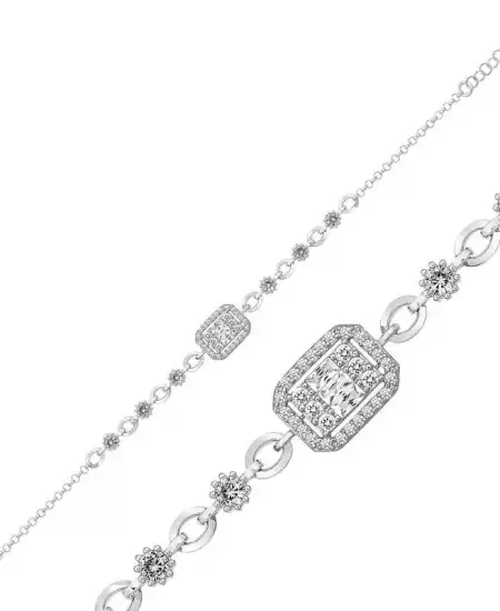 Gümüş Baget Bayan Bileklik