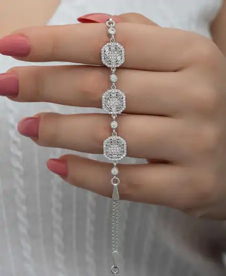 Gümüş Baget Kadın Bileklik