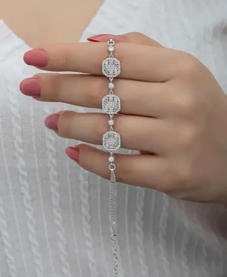 Gümüş Baget Kadın Bileklik