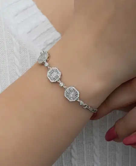 Gümüş Baget Kadın Bileklik