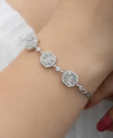 Gümüş Baget Kadın Bileklik