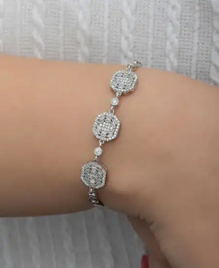 Gümüş Baget Kadın Bileklik